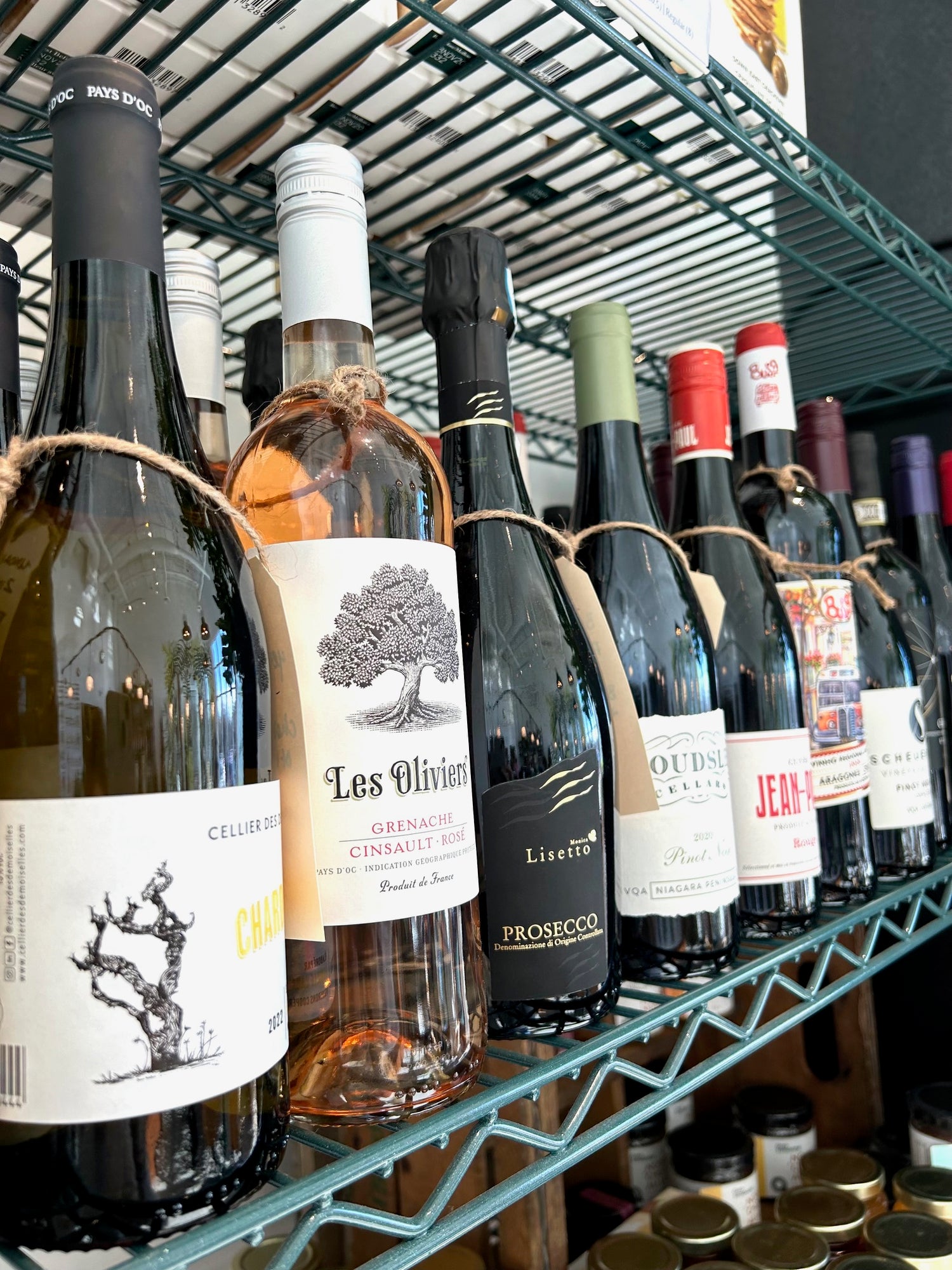 A picture showing wine collection at Juniper Cafe, at Kingston, Ontario.